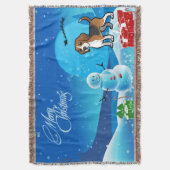 Merry Kerstbeagle Deken (Voorkant Verticaal)