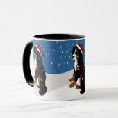 Merry KerstBernese Mountain Dog Mok (Voorkant links)
