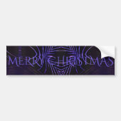 Merry KerstBlack Paars Kaleidoscoop-ontwerp Bumpersticker (Voorkant)