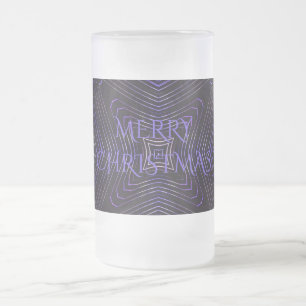 Merry KerstBlack Paars Kaleidoscoop-ontwerp Matglas Bierpul