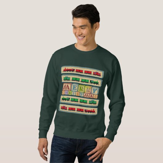 Merry KerstBlock Sweater (Voorkant volledig)