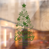 Merry kerstboom Alles op maat Raamsticker (Vel 2)