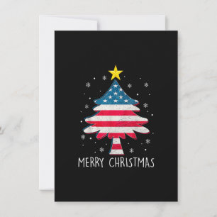 Merry kerstboom Amerikaanse vlag Funny US Flag X Kaart