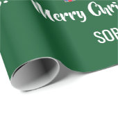 Merry kerstboom Baubles Licht Gepersonaliseerd Cadeaupapier (Rol Hoek)