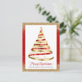 Merry kerstboom Corporate Logo Feestdagenkaart (Staand voorkant)