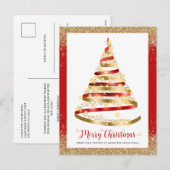 Merry kerstboom Corporate Logo Feestdagenkaart (Voorkant / Achterkant)