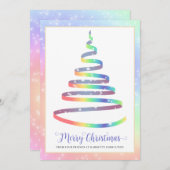 Merry kerstboom Corporate Logo Holiday Feestdagenkaart (Voorkant / Achterkant)