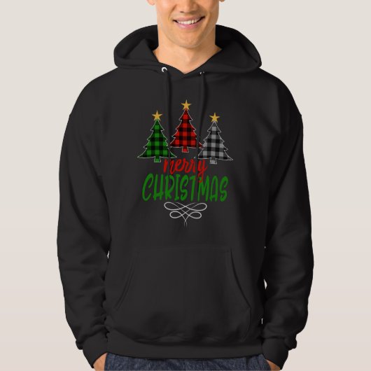 Merry kerstboom Drie Buffalo Pset Hoodie (Voorkant)
