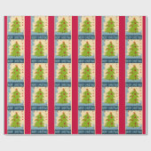 Merry kerstboom Gift Wrap Cadeaupapier (Vlak)