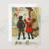 Merry kerstboom  kunst feestdagenkaart (Voorkant / Achterkant)