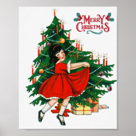 Merry kerstboom  kunst poster