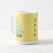 Merry kerstboom Mokken voor grafisch ontwerp (Voorkant links)