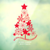 Merry kerstboom op maat raamsticker (Vel 3)