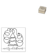 Merry kerstboom Simple Swirl Rubberstempel (Gestempeld)