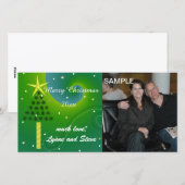 Merry kerstboomfotokaart feestdagenkaart (Voorkant / Achterkant)