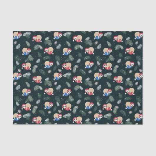 Merry-kerstboomgaard Tissuepapier (Voorkant)