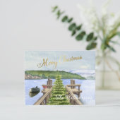Merry kerstboomlakflAT Feestdagenkaart (Staand voorkant)
