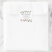 Merry kerstboomlampjes Envelope-zegel Vierkante Sticker (Tas)