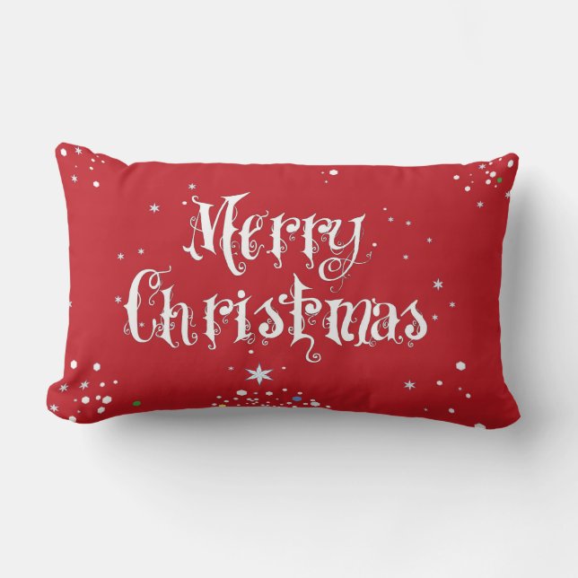 Merry kerstboompiloot Red Kussen (Voorkant)