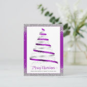 Merry kerstboomstructuur Bedrijfs Logo Feestdagenkaart (Staand voorkant)