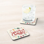 Merry kerstbrieftering bier onderzetter (Rechterzijde)