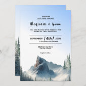 Merry kerstbruiloft Uitnodiging Kaart Design (Voorkant / Achterkant)