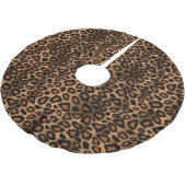 Merry Kerstbruin leopard Animal Print Kerstboom Rok (Gekanteld)
