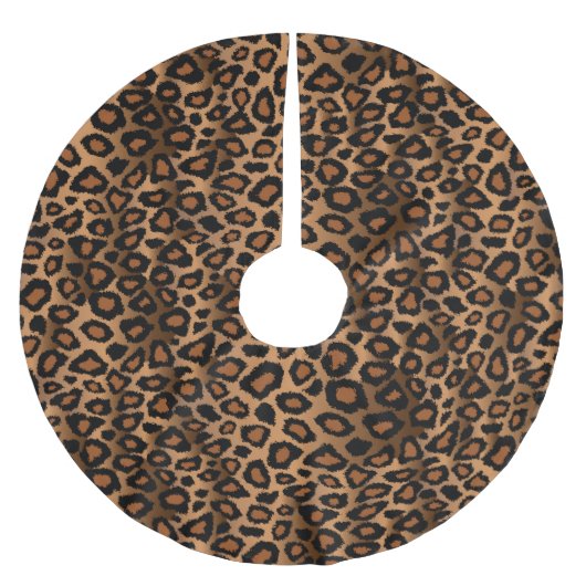 Merry Kerstbruin leopard Animal Print Kerstboom Rok (Voorkant)