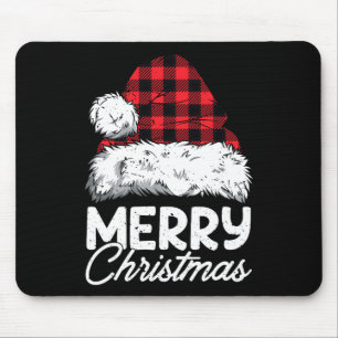 Merry kerstbuffalo Pset Red Santa Hat Xmas P Muismat