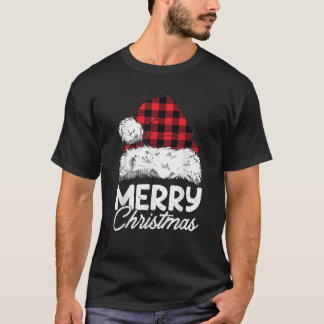 Merry kerstbuffalo Pset Red Santa Hat Xmas P T-shirt
