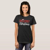 Merry kerstbuffalo Pset Red Santa Hat Xmas P T-shirt (Voorkant volledig)