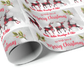 Merry Kerstbuffalo Pset Reindeers Cadeaupapier (Rol Hoek)