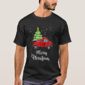 Merry kerstbuffalo Truck Tree Red Pset Mannen W T-shirt (Voorkant)