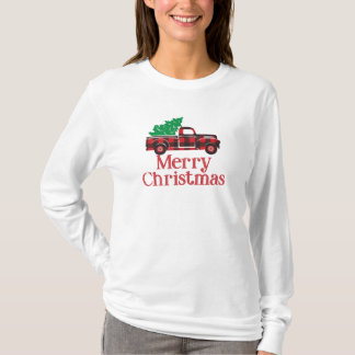 Merry Kerstbuffalo Vrachtwagen T-shirt