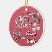 Merry KerstBunco Babe Keramisch Ornament (Links)