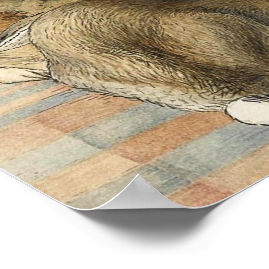 Merry KerstBunny Rabbits Poster (Hoek)