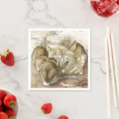 Merry KerstBunny Rabbits Servetten (Insitu)