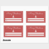 Merry kerstcadeau Label Sticker (Vel)
