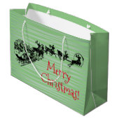 Merry kerstcadeautas groot cadeauzakje (Achterkant Gekanteld)