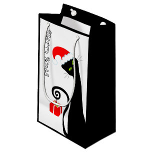 Merry kerstcadeautas klein cadeauzakje