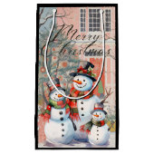 Merry kerstcadeautas klein cadeauzakje (Voorkant)