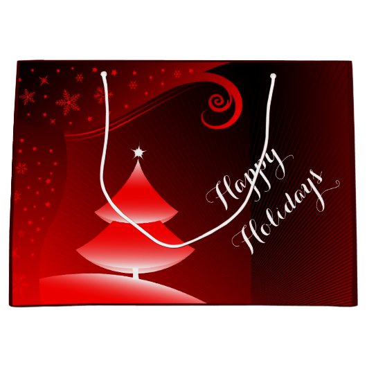 Merry kerstcadeautas large cadeautasje (Voorkant)