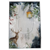 Merry kerstcadeautas medium cadeauzakje (Achterkant)