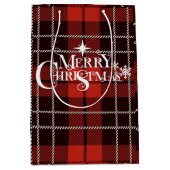Merry kerstcadeautas medium cadeauzakje (Voorkant)