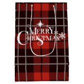 Merry kerstcadeautas medium cadeauzakje (Achterkant)