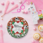 Merry kerstcadeautjes papieren bordje (Feest)