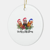 Merry KerstChicken Keramisch Ornament (Links)