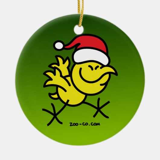 Merry KerstChicken Keramisch Ornament (Voorkant)