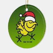 Merry KerstChicken Keramisch Ornament (Links)