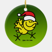 Merry KerstChicken Keramisch Ornament (Achterkant)